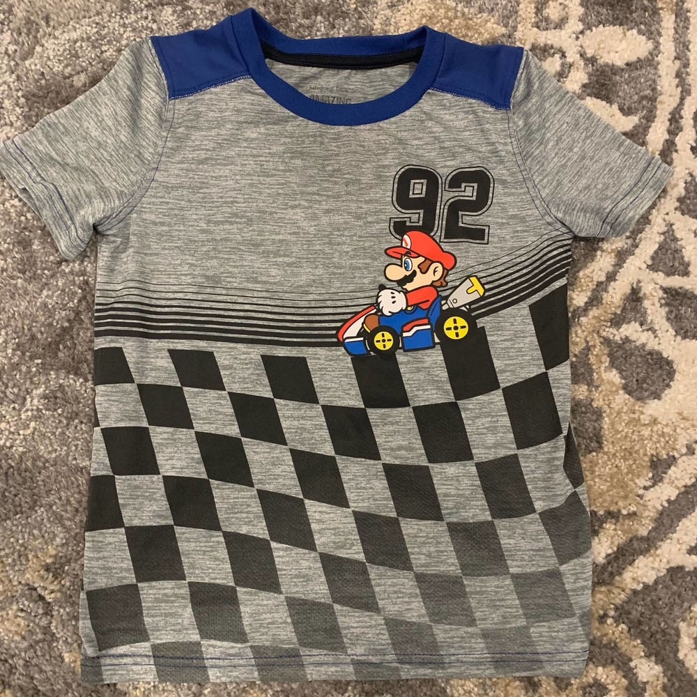 Nintendo Mario Kart x Jumping Beans Amazing Active Tee Shirt Youth Size 7